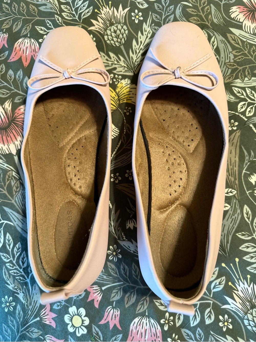 Maurices Blush Pink Ballet Flats with Bow Detail